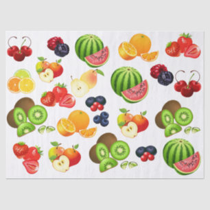 Papier Mousseline Fraise pomme pastèque Cerise Fruit Découpage