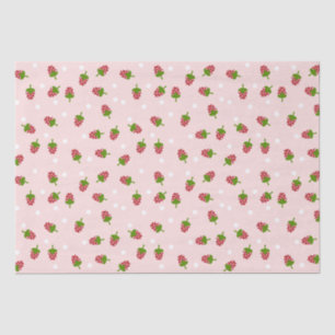 Papier Mousseline Fraise rose Cute Kawaii Girl Soft Pastel
