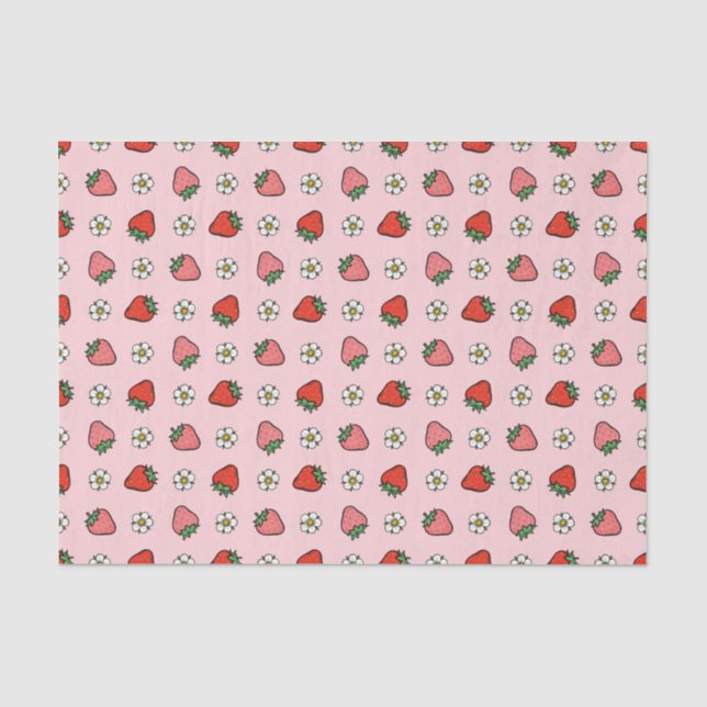 Papier Mousseline Fraises (Recto)