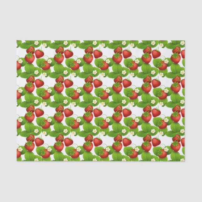 Papier Mousseline Fraises (Recto)