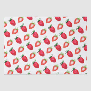 Papier Mousseline Fraises d'aquarelle