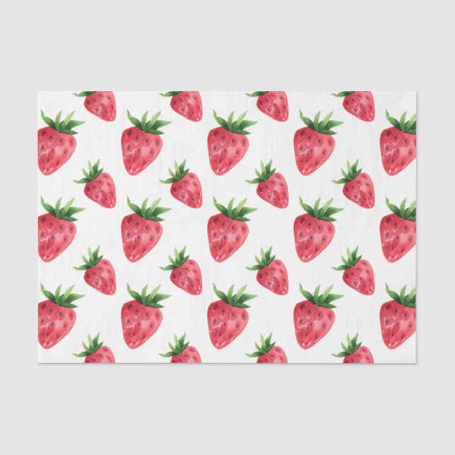Papier Mousseline Fraises (Design 50 Red Series) (Recto)
