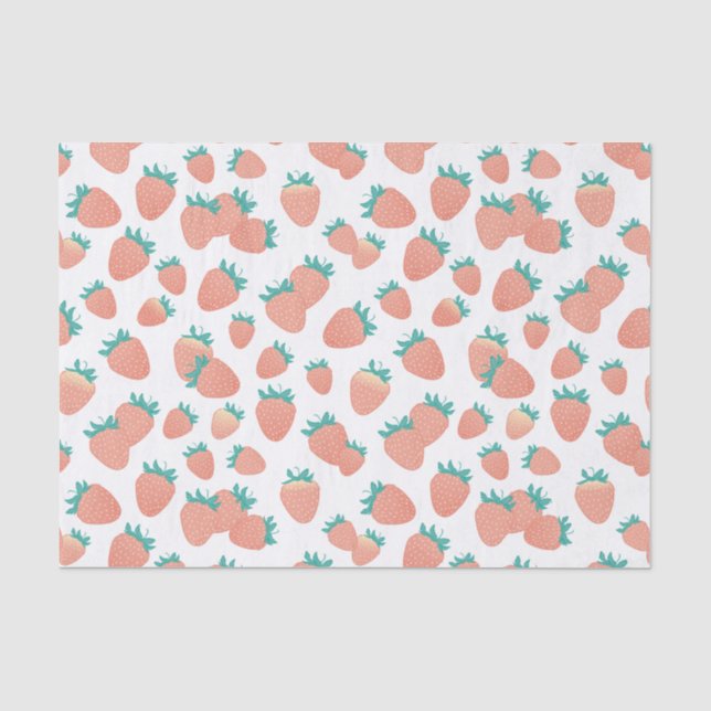 Papier Mousseline Fraises fraîchement cueillies (Recto)