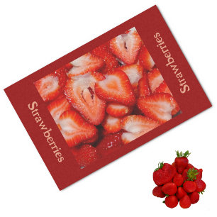 Papier Mousseline Fraises Rouge frisé frais