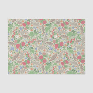 Papier Mousseline Framboises Papillons Courants Fraise Jardin