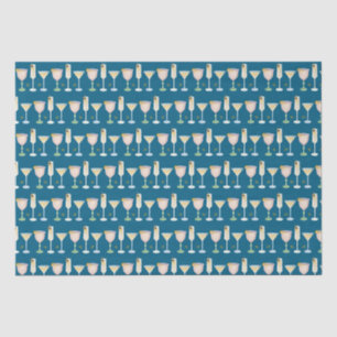 Papier Mousseline Français 75 Martini Bit Ancienne Signature Cocktai