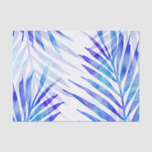Papier Mousseline Franges de palme violet bleu