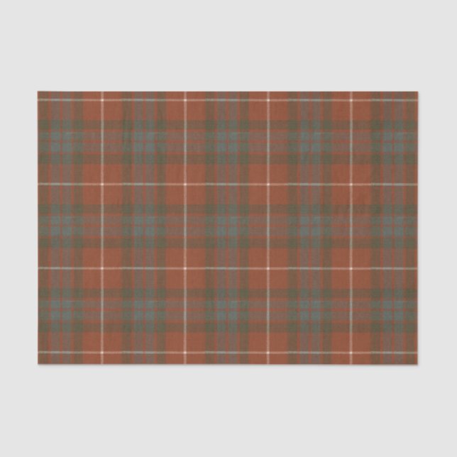 Papier Mousseline Fraser Red Patiné Scottish Tart Scottish Tartan (Recto)