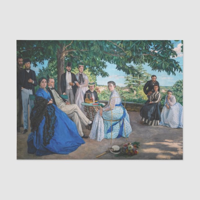 Papier Mousseline Frédéric Bazille - La Réunion Familiale (Recto)