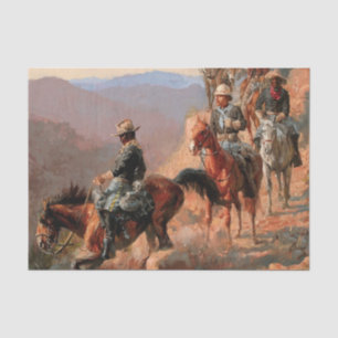 Papier Mousseline Frederick Remington "Avec la 10e cavalerie"