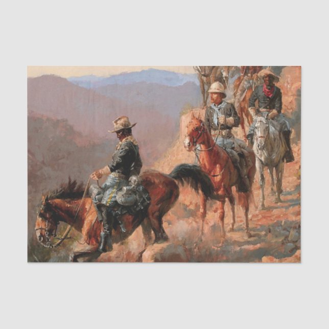 Papier Mousseline Frederick Remington "Avec la 10e cavalerie" (Recto)