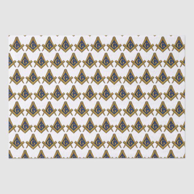Papier Mousseline Freemason Masonic Carré et Compass Freemasony (Recto)