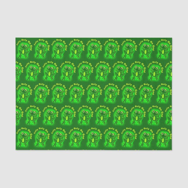 Papier Mousseline FROG se fier entièrement à Dieu Tissu Papier (Recto)