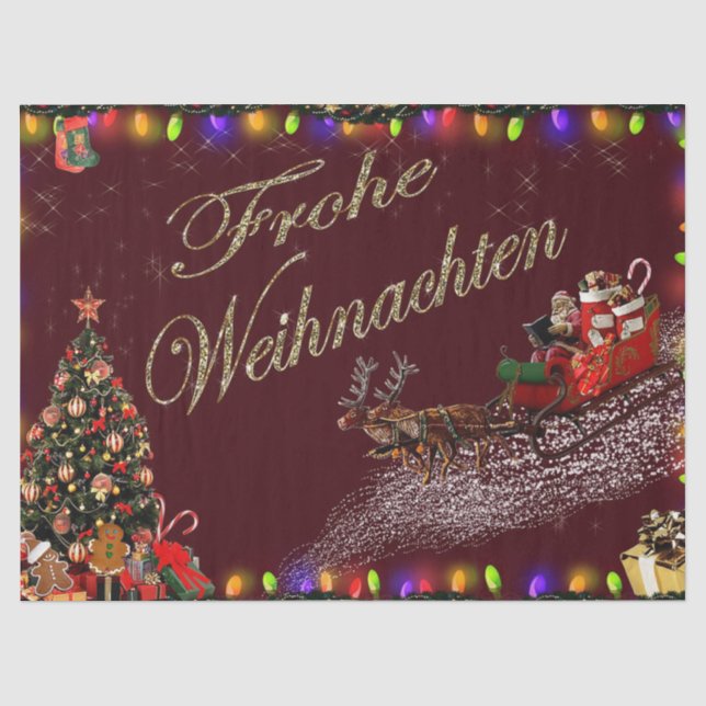 Papier Mousseline Frohe Weihnachten (Recto)