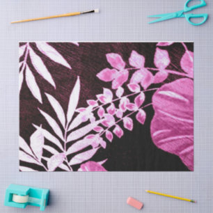 Papier Mousseline Fronds de palmier botanique Découpage Motif tropic