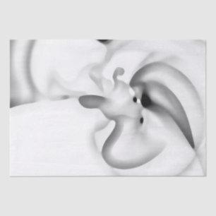 Papier Mousseline Frozen : gris Abstrait, blanc et noir