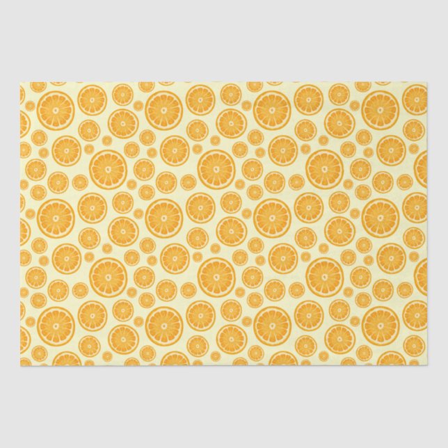 Papier Mousseline Fruit d'agrumes en tranches d'orange (Recto)