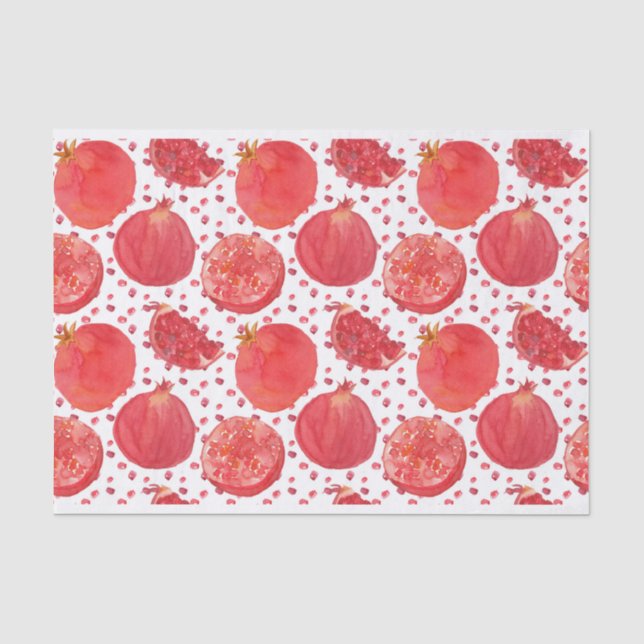 Papier Mousseline Fruit rouge grenade (Recto)