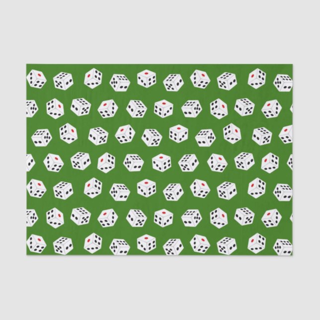 Papier Mousseline Fun Casino dice motif papier tissu partie (Recto)