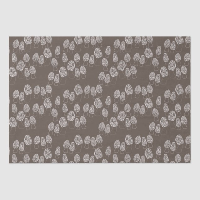 Papier Mousseline Fun Fungi Morel Champignons Cadeau Motif (Recto)