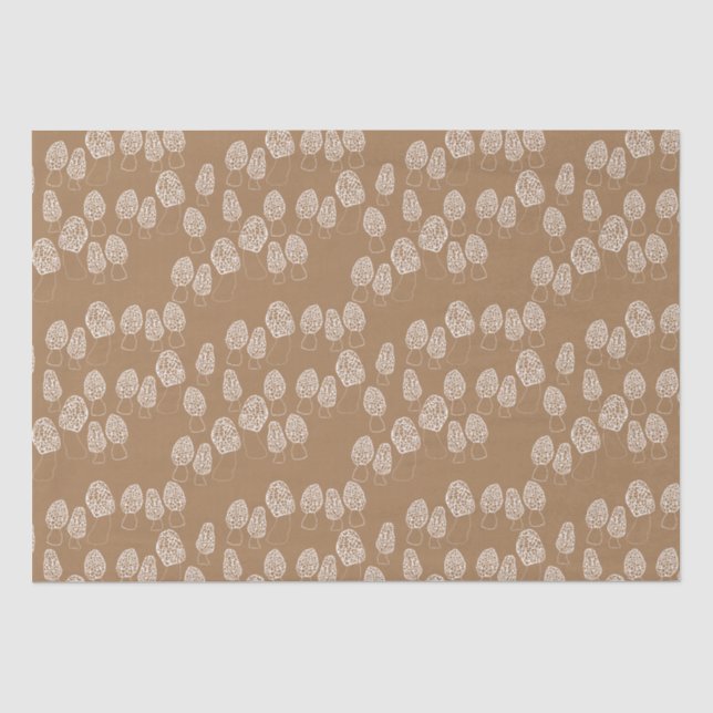 Papier Mousseline Fun Fungi Morel Champignons Cadeau Motif (Recto)