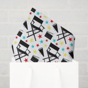 Papier Mousseline Fun Movie partie motif tissu