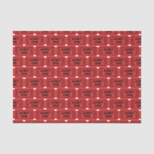 Papier Mousseline Fun Movie partie ticket motif de fête tissu