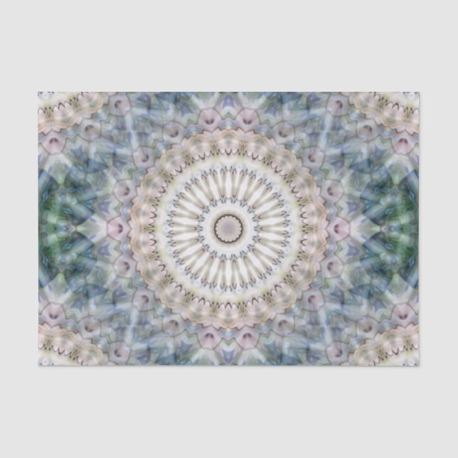 Papier Mousseline Fun Trippy Hippy Psychedelic Fractal Kaleidoscope (Recto)