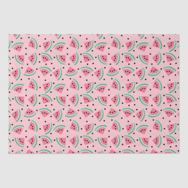 Papier Mousseline Fun Watermelon Slice Motif Summer Vibes (Recto)