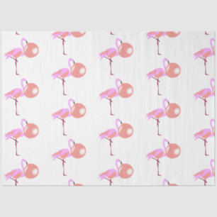 Papier Mousseline Funky Bubble Flamant rose de gomme soufflante bull