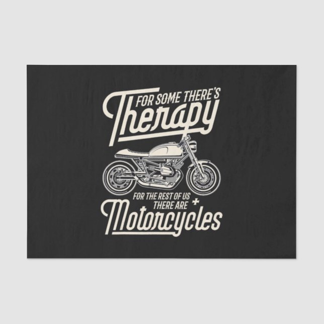 Papier Mousseline Funny Motorcycle Rider Rapy - Cadeau de vélo (Recto)
