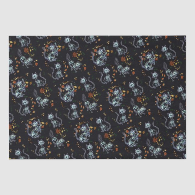 Papier Mousseline Furever les amis Éffrayant Ghost Cats (Recto)