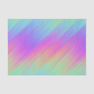 Papier Mousseline fusion arc-en-ciel rayée :