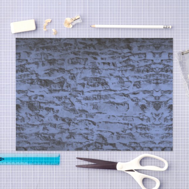 Papier Mousseline Fuskwall bleu industriel (Artisanat)