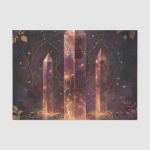 Papier Mousseline Galaxie à motif fantaisie d'améthyste violette
