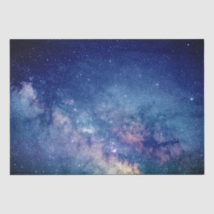 Papier Mousseline Galaxie Espace extra-atmosphérique Sky Stars bleu 