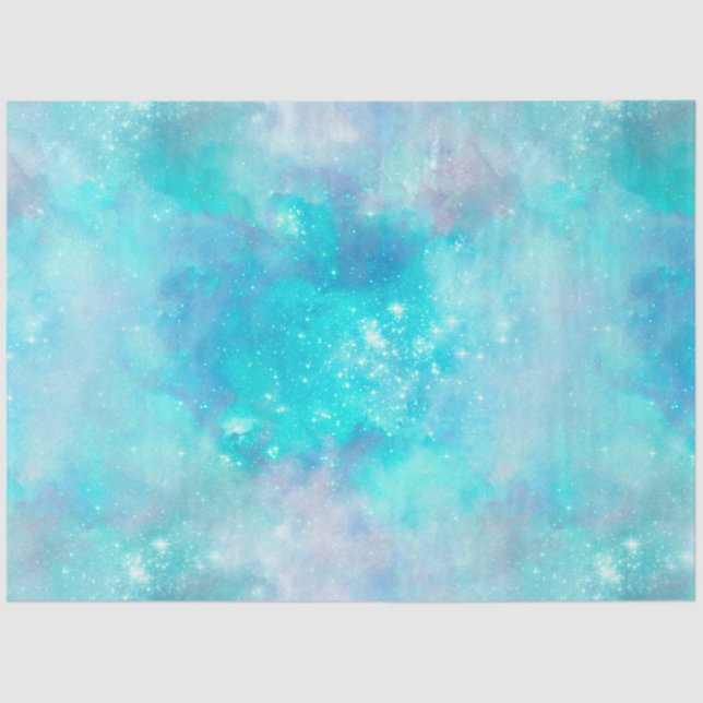 Papier Mousseline Galaxie peinte Conception 8 (Recto)