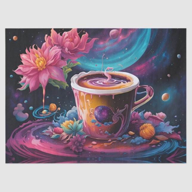 Papier Mousseline Galaxy Garden Coffee Art (Recto)