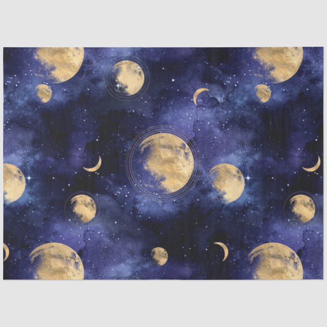 Papier Mousseline Galaxy Moon Series Design 6 (Recto)