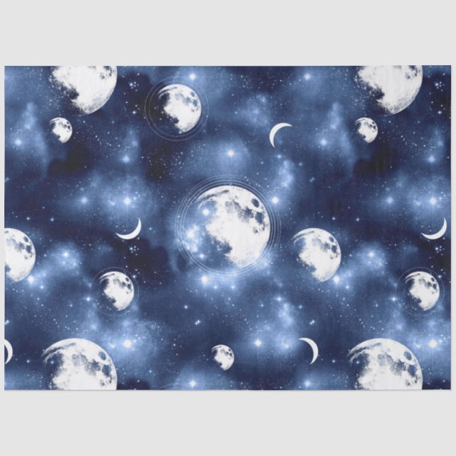 Papier Mousseline Galaxy Moon Series Design 7 (Recto)