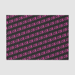 Papier Mousseline Galentine's Day XOXO noir rose