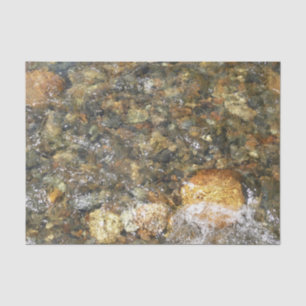 Papier Mousseline Galets Brown et gris naturel Abstrait