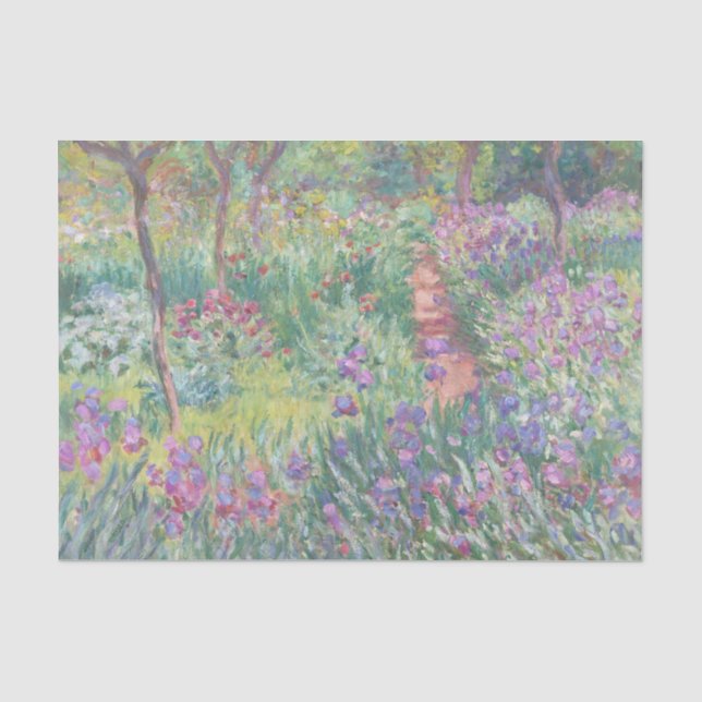 Papier Mousseline Garden à Giverny by Claude Monet (Recto)