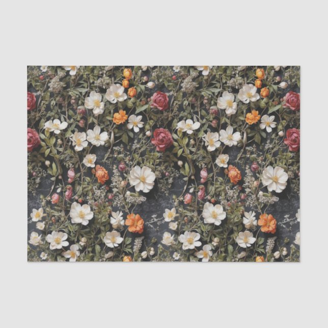 Papier Mousseline Garden Noir (Recto)