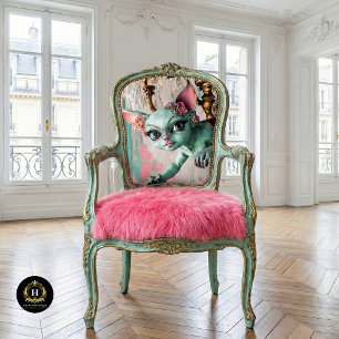 Papier Mousseline Gargouille de chat gothique fantaisiste en découpa