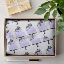 Gâteau Silhouette Fleurs Pastel