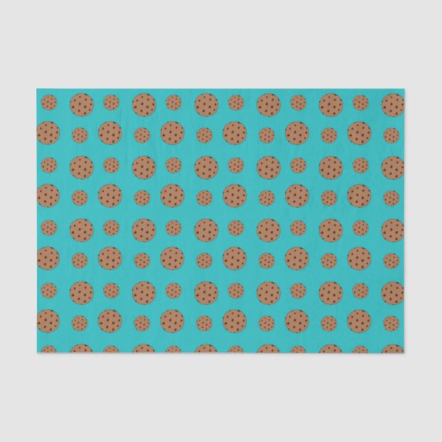 Papier Mousseline Gâteaux aux pépites de chocolat de turquoise (Recto)