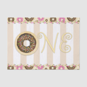 Papier Mousseline Gâteaux Donuts Saupoudrés de Crème Marron pour Fêt