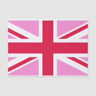 Papier Mousseline GAY PRIDE britannique (Union Jack rose) (Drapeau b