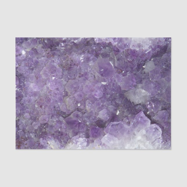 Papier Mousseline Gemme en cristal curative Geode d'améthyste (Recto)